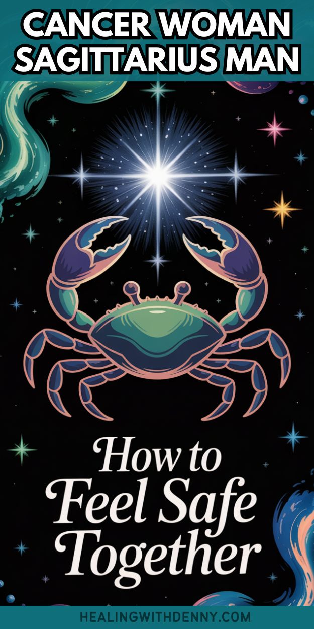 cancer woman sagittarius man how to feel safe together